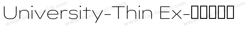 University-Thin Ex字体转换